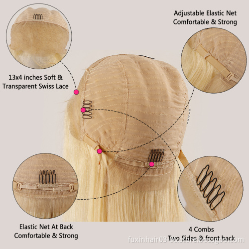 Human Hair Blonde Loose Wave Wig  Human Hair Blonde Loose Wave Wig 10a 613 Deep Curly Frontal Lace Blonde 13x4 Wig